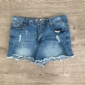 High Waisted Denim cutoff shorts